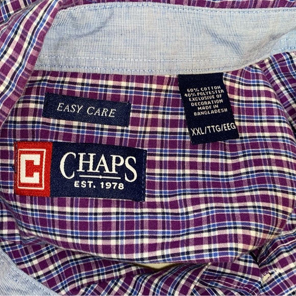CHAPS Easy Care Short Sleeve Mens Shirt - Picture 10 of 11